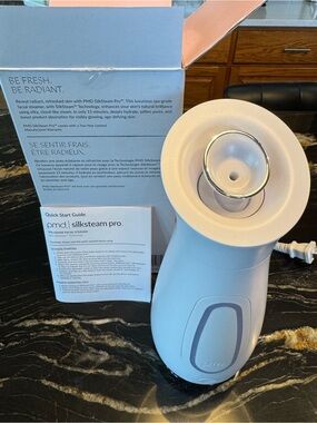 PMD Facial Steamer in White with Light Blue Accent